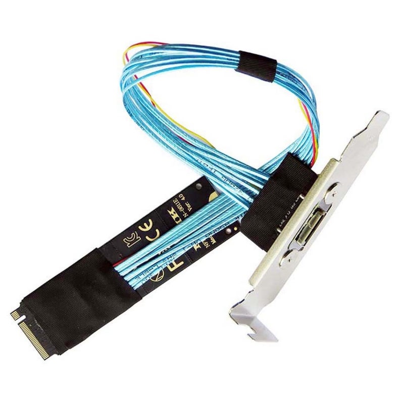Chenyang Oculink SFF-8612 to PCI-E 4.0 NVME M.2 M-Key Host Extension Cable Adapter with 8/12cm Slot Bracket for External Graphics Card & SSD - Image 1